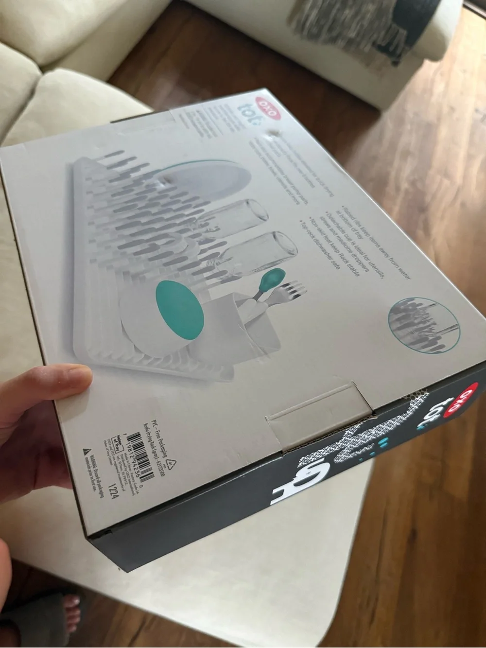 Oxo Tot White and Gray Bottle Drying Rack/ Never been opened